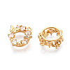 Brass Micro Pave Cubic Zirconia Pendants KK-N263-78B-G-2