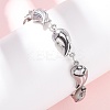 304 Stainless Steel Teardrop Shape Link Bracelets for Women BJEW-L706-05P-1