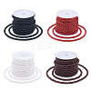 4 Rolls 4 Colors Polyester Cord OCOR-TA0002-63B-2