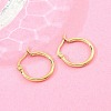 Ion Plating(IP) 304 Stainless Steel Hoop Earrings EJEW-N0016-11G-B-4