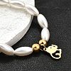 304 Stainless Steel Elephant Charm Bracelets for Women BJEW-C098-13G-3