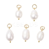 Natural Cultured Freshwater Pearl Rice Pendants PALLOY-JF04200-02-1