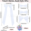 12Pcs 4 Styles Cotton Aligator Hair Clips PHAR-SP0001-26-2