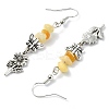 Natural Mixed Stone Chip Dangle Earrings Set for Women EJEW-JE06248-5