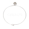 Brass with ABS Imitation Pearl Charm Necklace BJEW-Q350-05C-P-3
