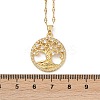 Brass Pave Full Cubic Zirconia Tree Of Life Pendant Necklaces LS-NJEW-D309-01G-B-3