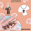 Natural Tiger Eye Pendants PALLOY-SW0004-01-2