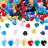 100Pcs Transparent Glass Charms PALLOY-GA00031-1