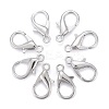 Platinum Plated Zinc Alloy Lobster Claw Clasps X-E107-1