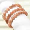 8MM Natural Sunstone Round Beaded Stretch Bracelets for Women GG-CBA3F02-11A-3