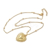 Brass Heart Pendant Necklaces for Women LS-NJEW-U020-02G-4