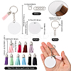 DIY Blank Double-sided Heat Transfer Aluminium Pendant Keychain Making Kits DIY-SP0005-26E-2