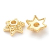 Rack Plating Alloy Flower Bead Caps X-KK-J277-10G-2