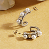 304 Stainless Steel Ring Stud Earrings FP4530-2-2