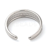 304 Stainless Steel Spot Open Cuff Ring for Women RJEW-I098-33P-3