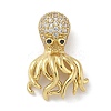 Rack Plating Brass Micro Pave Cubic Zirconia Pendants KK-G515-44A-G-1
