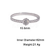 304 Stainless Steel Rhinestone Hinged Bangles FS-WG8BDCA-01-2