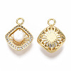 Brass Micro Cubic Zirconia Pendants KK-N231-104-NF-2