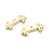 Ion Plating(IP) 201 Stainless Steel Pendants STAS-T044-247G-2