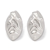 Non-Tarnish Horse Eye 304 Stainless Steel Stud Earrings EJEW-H013-26P-1