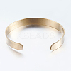 304 Stainless Steel Cuff Bangles BJEW-F285-G-2