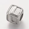 Tarnish Resistant 304 Stainless Steel European Beads STAS-E115-P-L-1