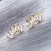 Horse Eye Sparkling Cubic Zirconia Stud Earrings for Her X-ZIRC-C025-25G-4