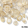 75Pcs 15 Styles Plating Transparent Acrylic Beads OACR-YW0002-02-1
