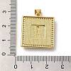 Rack Plating Brass Micro Pave Cubic Zirconia with Synthetic Opal Pendants KK-D088-33G-4