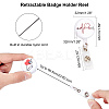 Glass Retractable Badge Reel AJEW-FH0001-11-2