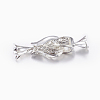 Alloy Rhinestone Magnetic Clasps X-RB-A047-01S-1