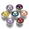 Imitation Pearl ABS Plastic Sewing Buttons BUTT-T009-8mm-M-S-1