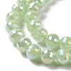 Electroplate Imitation Jade Glass Beads Strands GLAA-E036-12D-4