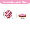 10Pcs 2 Colors Food Grade Eco-Friendly Silicone Beads SIL-CA0001-77-2
