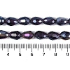 Transparent Electroplate Glass Beads Strands EGLA-N013-T8mm-B06-4