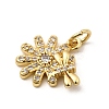 Brass Micro Pave Cubic Zirconia Pendants KK-I360-028G-2