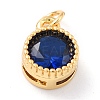 Real 18K Gold Plated Brass Inlaid Cubic Zirconia Charms ZIRC-L100-081G-08-2