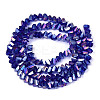 Electroplate Transparent Glass Beads Strands GLAA-N021-4mm-02-2