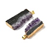 Raw Rough Natural Amethyst Pendants G-H084-08G-2