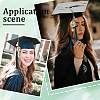 Acrylic & Alloy Graduation Cap Pendant Decorations HJEW-SP00005-5