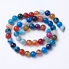 Natural Grade A Striped Agate/Banded Agate Beads Strands G-E479-04-8mm-2