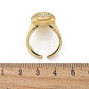 Brass Micro Pave Clear Cubic Zirconia Cuff Rings for Women RJEW-C126-16G-5