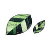 2Pcs Transparent Epoxy Resin Leaf Pendants RESI-T057-94-3