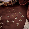 8Pcs Rack Plating Brass Cubic Zirconia Pendants KK-BBC0023-62-4