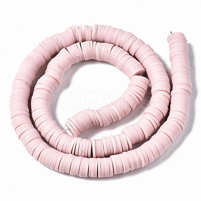 Handmade Polymer Clay Beads Strands X-CLAY-R089-8mm-145-1