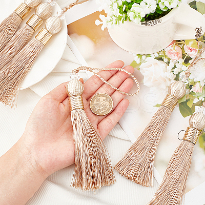 8Pcs Polyester Tassel Pendant Decorations HJEW-GF0001-23B-1