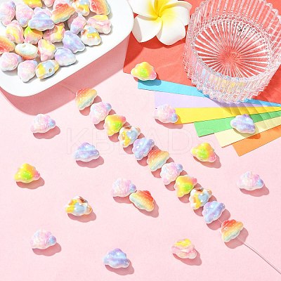 Double Side Printed Opaque Acrylic Beads FIND-CJZ0001-009-1