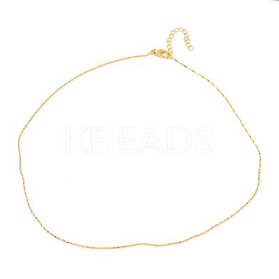 Gold Plated Tin Alloy Snake Chain Fine Necklaces NJEW-BB10181-18-1
