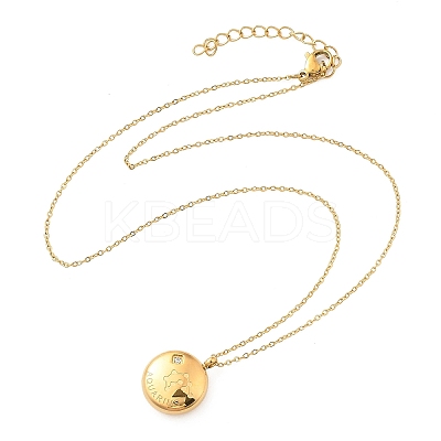 304 Stainless Steel Clear Cubic Zirconia Constellation Pendant Necklaces NJEW-R021-02G-11-1