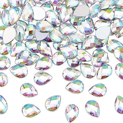 Flat Back Imitation Taiwan Acrylic Rhinestone Cabochons GACR-FG0001-04-1